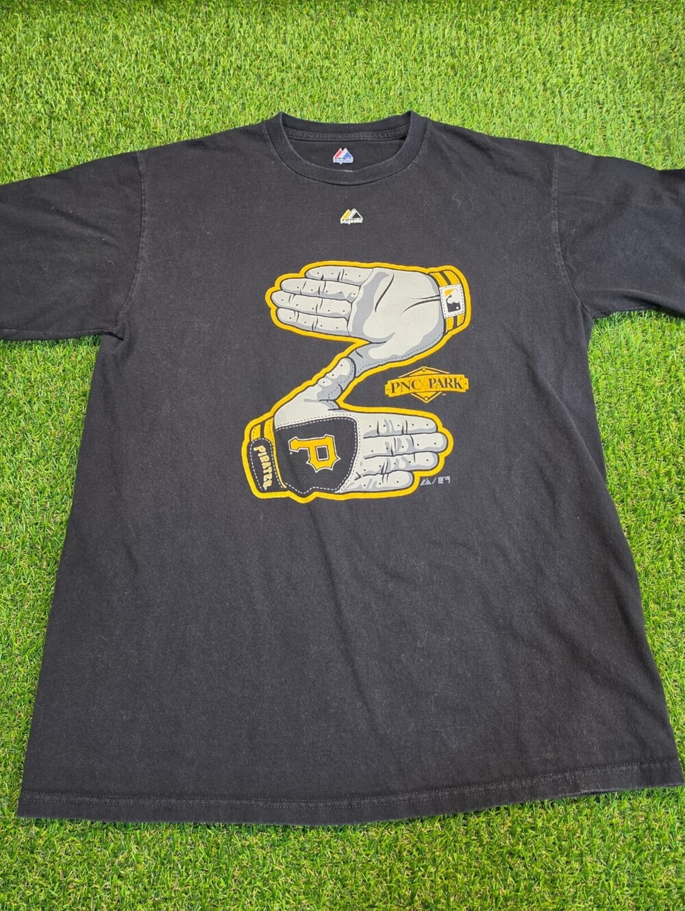 Majestic Pittsburgh Pirates PNC Park Black T-Shirt Size L/G